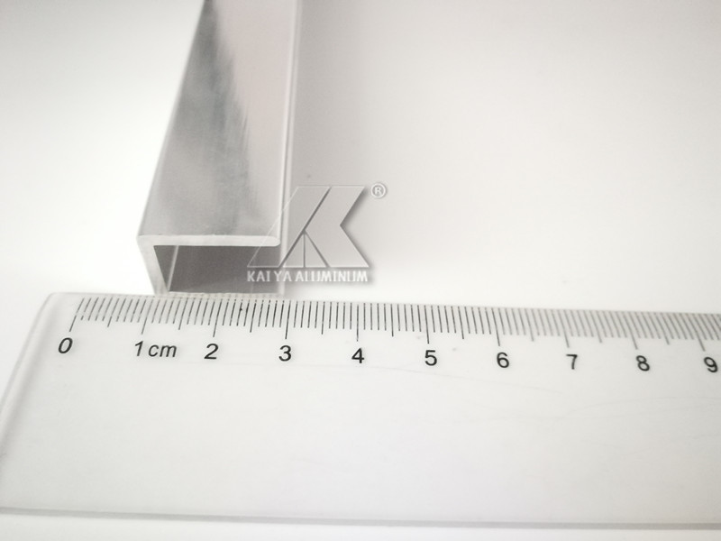 U Shape Channel Aluminium Alloy Profile Extrusion Brushed Gold For Glass Railings