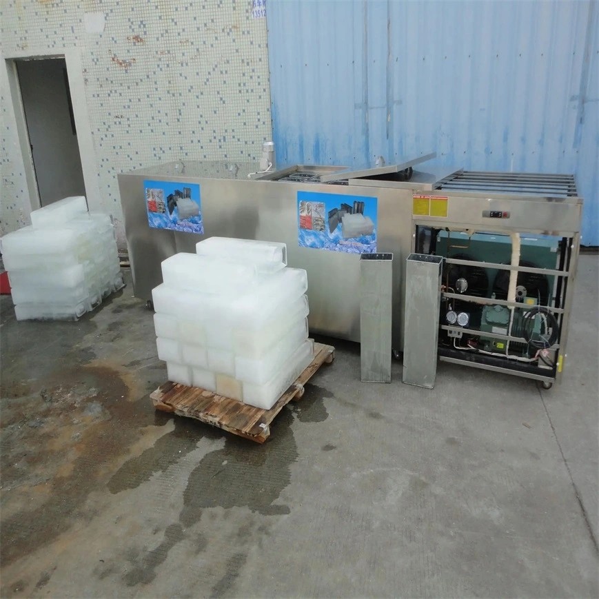 0.96 Tons Commercial Ice Block Maker Stainless Steel 2.6KW Manual