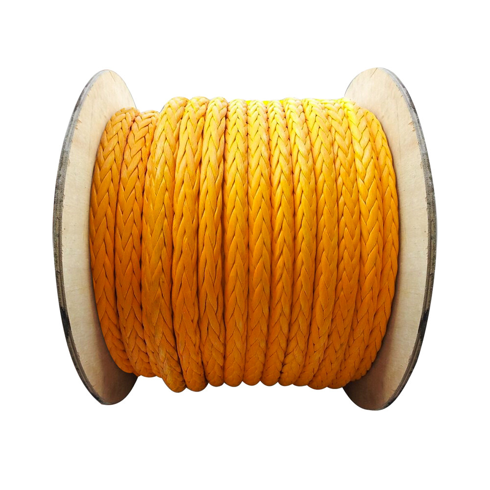 56mm Diameter Braided Synthetic Rope 12 Strand Uhmwpe Marine Ropes