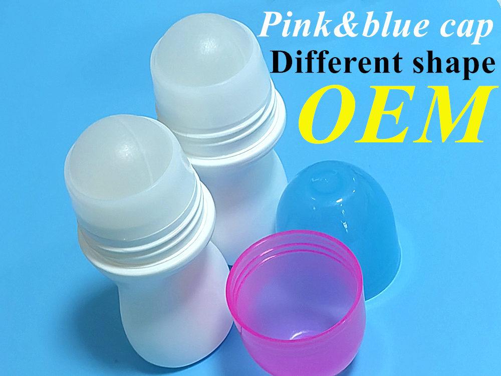 Empty 10ml 30ml 50ml 60ml 2oz Roll on Deodorant Perfume Plastic Roll on Bottle White Black PE Plastic Roll on Bottle