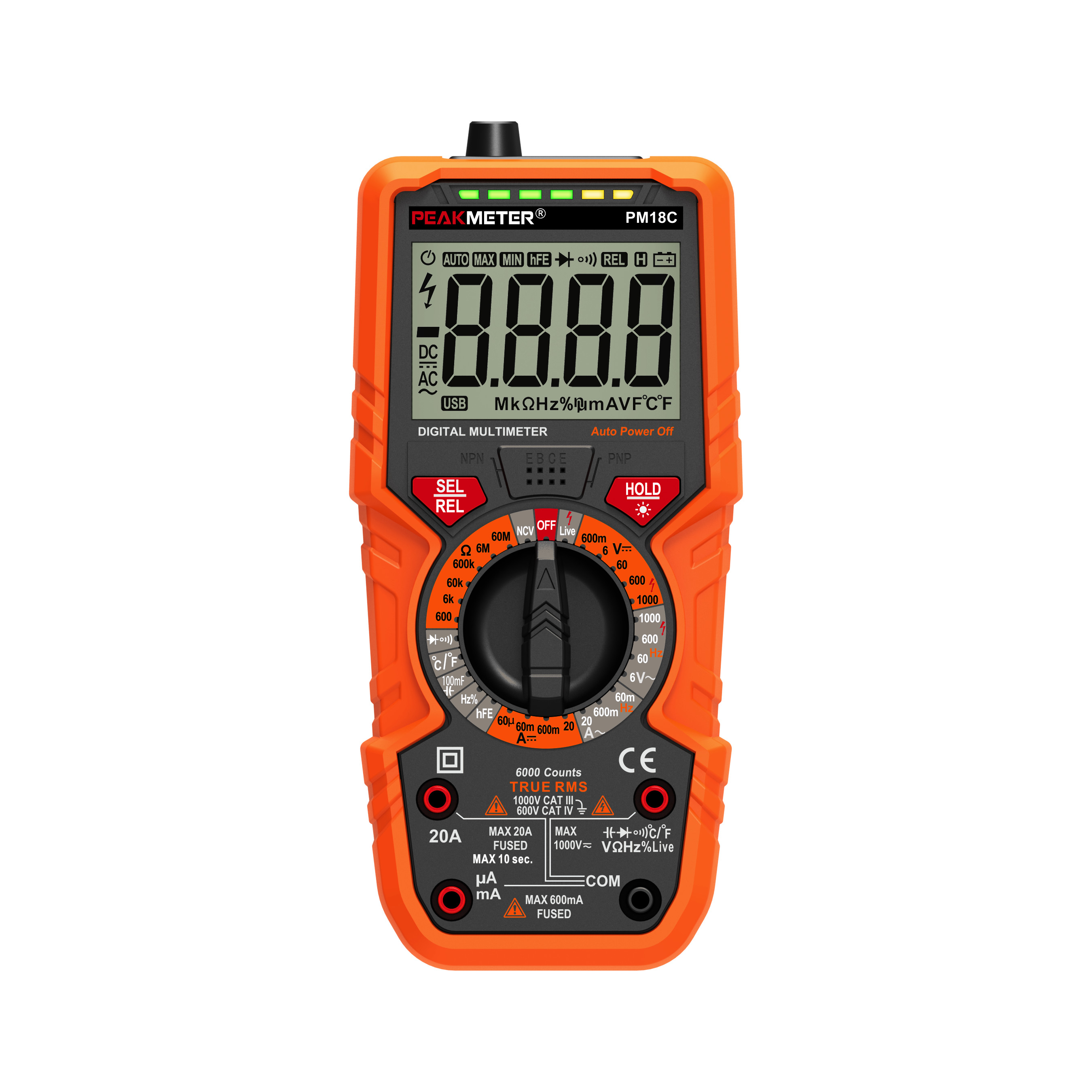 High Precision Handheld Digital Multimeter Resistance And Capacitance Tester 6000 Counts