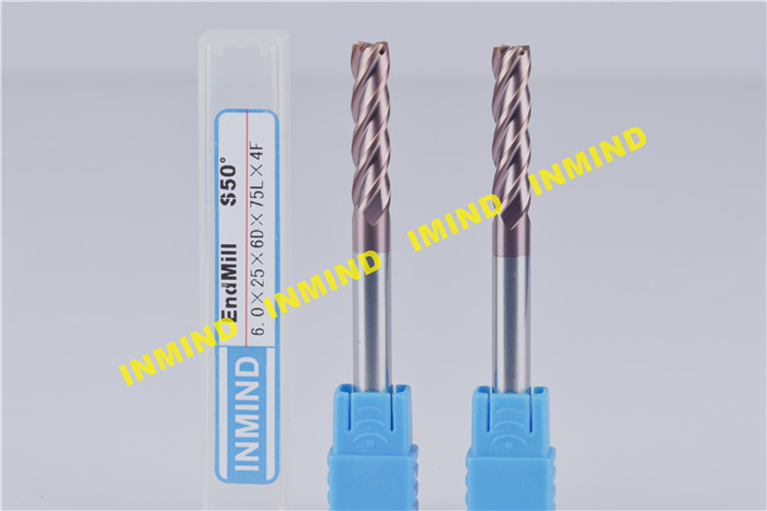 Long Flute Carbide Milling Cutters CNC End Mill With SiN Coating High Precision