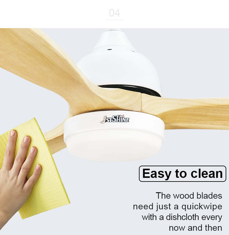 Switch Remote Control 52 Inch LED Ceiling Fan with 3 Solid Blades and LED Lights