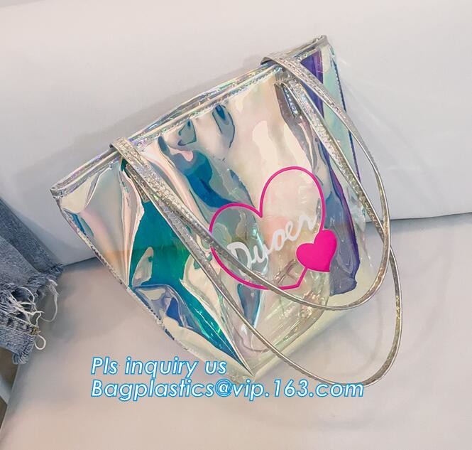 Waterproof PVC Shoulder Tote Beach Bag with Chain, Pvc Manufacture Small Custom Travel Mens Shoulder Bag, Sling Shoulder