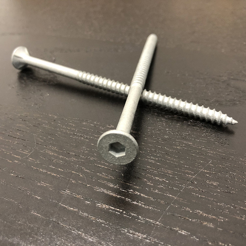 10 x 125mm Wood Deck Screws Galvanised C3 5mm Hex Head 14Ga Type 17