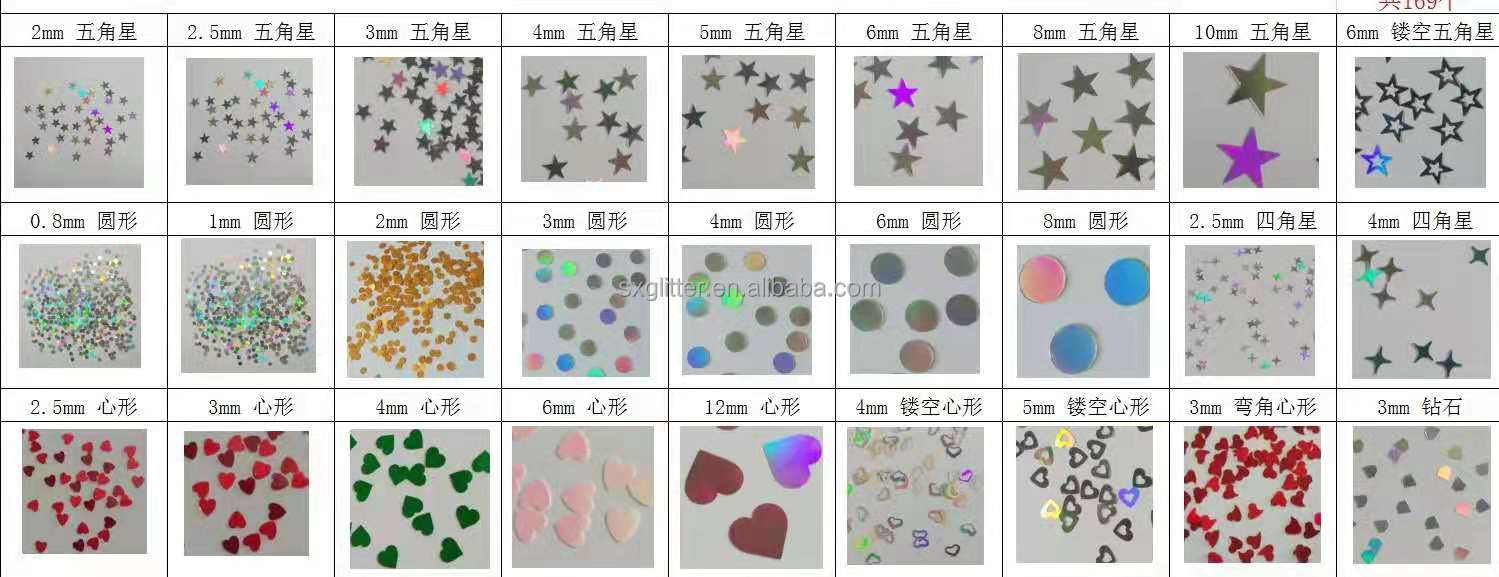 High Temperature Resistance 180-200°C Graduation Occasion 6 Petal Shapes Glitter for Cactus Maple Leaf and Glasses