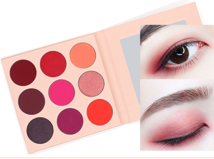 2019 New 9 Color Matte Eyeshadow Palette private label Makeup Shimmer Eye Shadow Palettes Cosmetics custom vegan makeup OEM