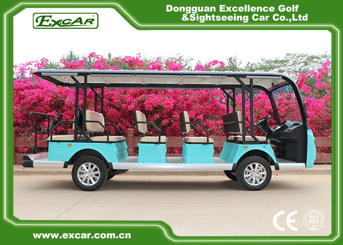 7.5KM Motor 72V 14 Seater Electric Sightseeing Bus / Tour Golf Cart