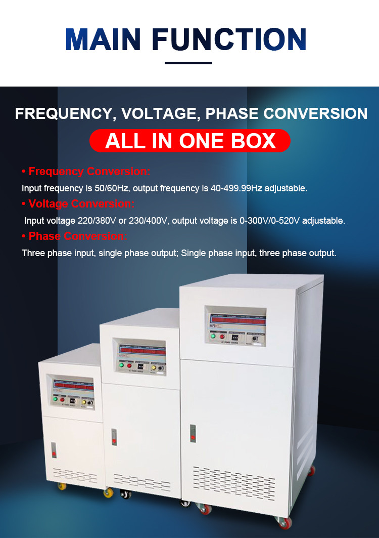 BP 3 Phase Input Ac Frequency Converter 3 Phase Custom Output 50Hz 60Hz 400Hz