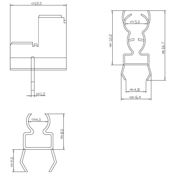Siamese SL-218 5x20mm And 6x30mm Glass Ceramic Tube Fuse Holder PCB Fuse Clip