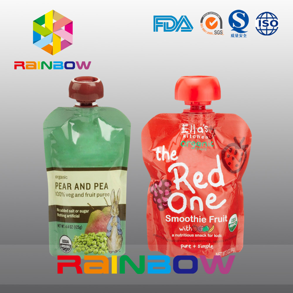 Stand Up Spout Pouch Packaging For Honey / Juice Spout Bag / Liquid Packing Bag