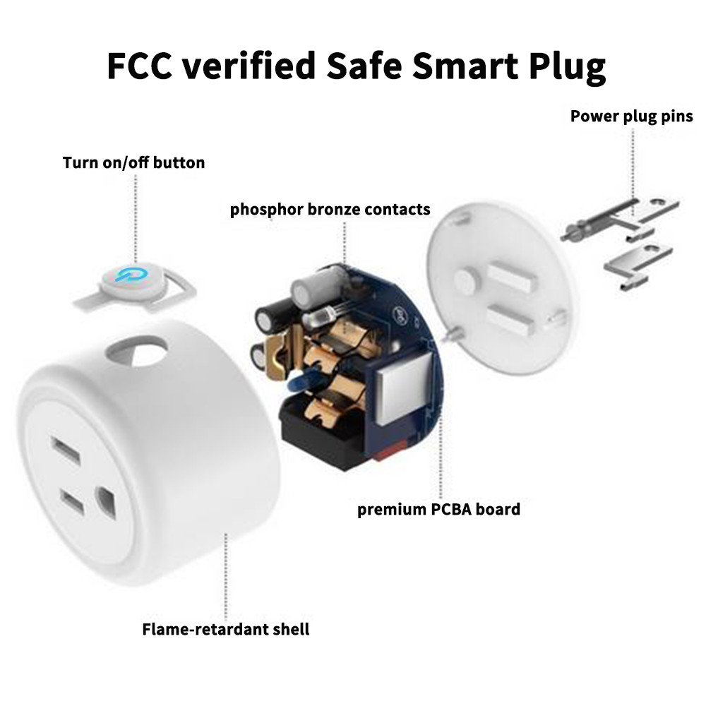 10a 220v US Wifi Smart Plug Socket , Alexa Controlled Plug Sockets