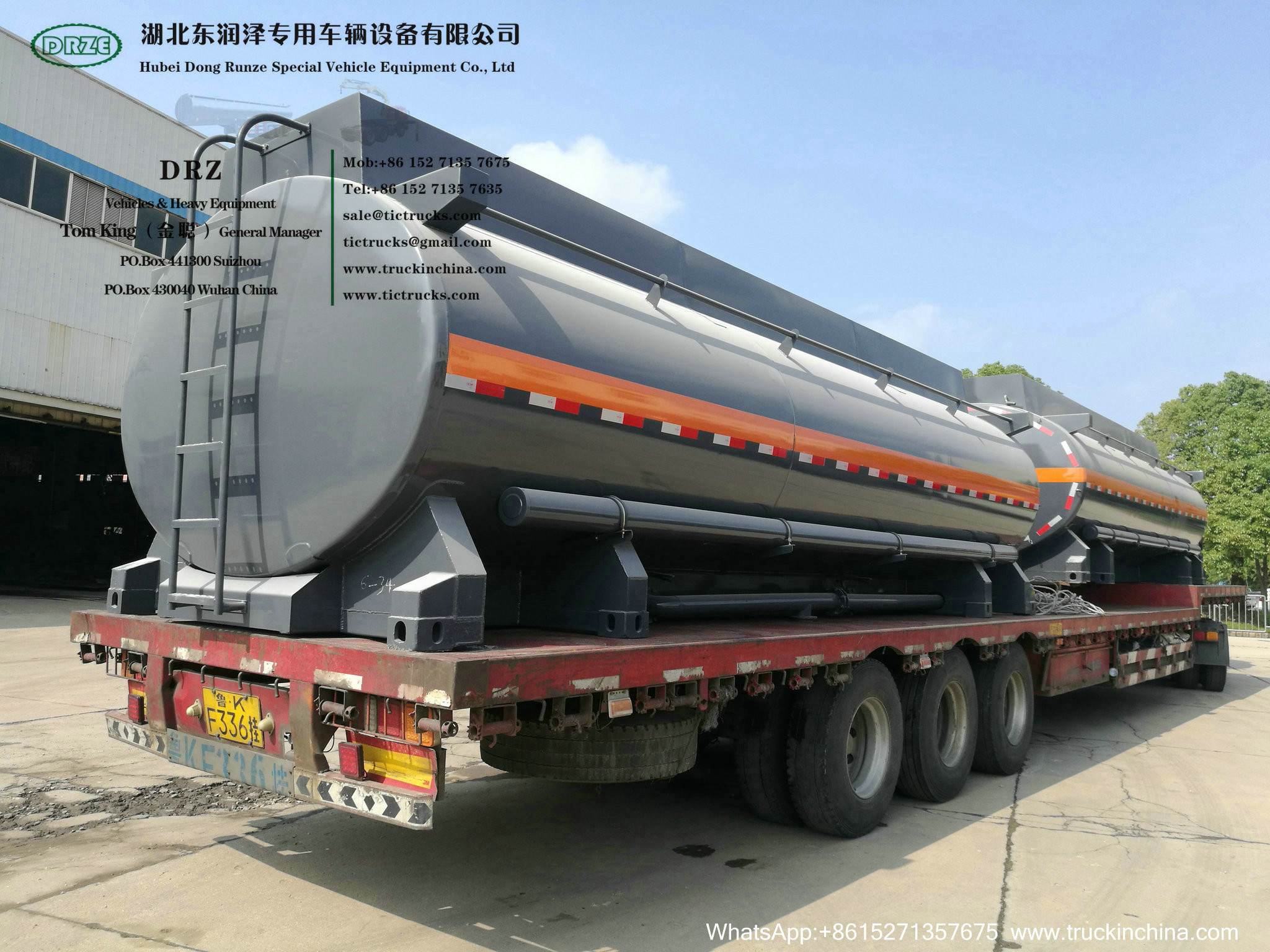 Chemical Acid Tank Body Chemical Liquid Tanker Body with Container Locks Trailer Road Transport WhsApp:+8615271357675