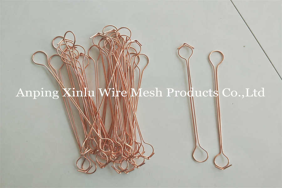 3 - 12 Inch Metal Copper Twin Wire double loop Bar Tie 350 - 550mpa Anti Rust Galvanized Rebar Tie Wire