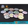 ABS Casino RFID chips 12g Clay Poker Chips With Ultimate Sticker , 40mm Diameter for sale