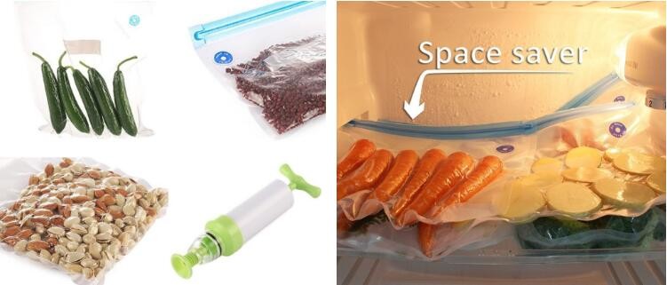 vacuum sealer storage bag Heat seal laminated transparent vacuum plastic food packing bags for sausage, BAGPLASTICS. BAG