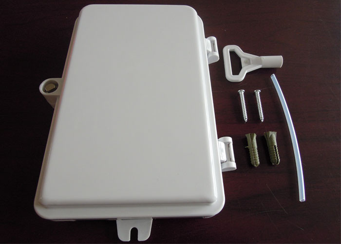 Black Wall mounted 12 Fiber Optic Terminal Box cold rolled steel sheet, electrostatic spraying