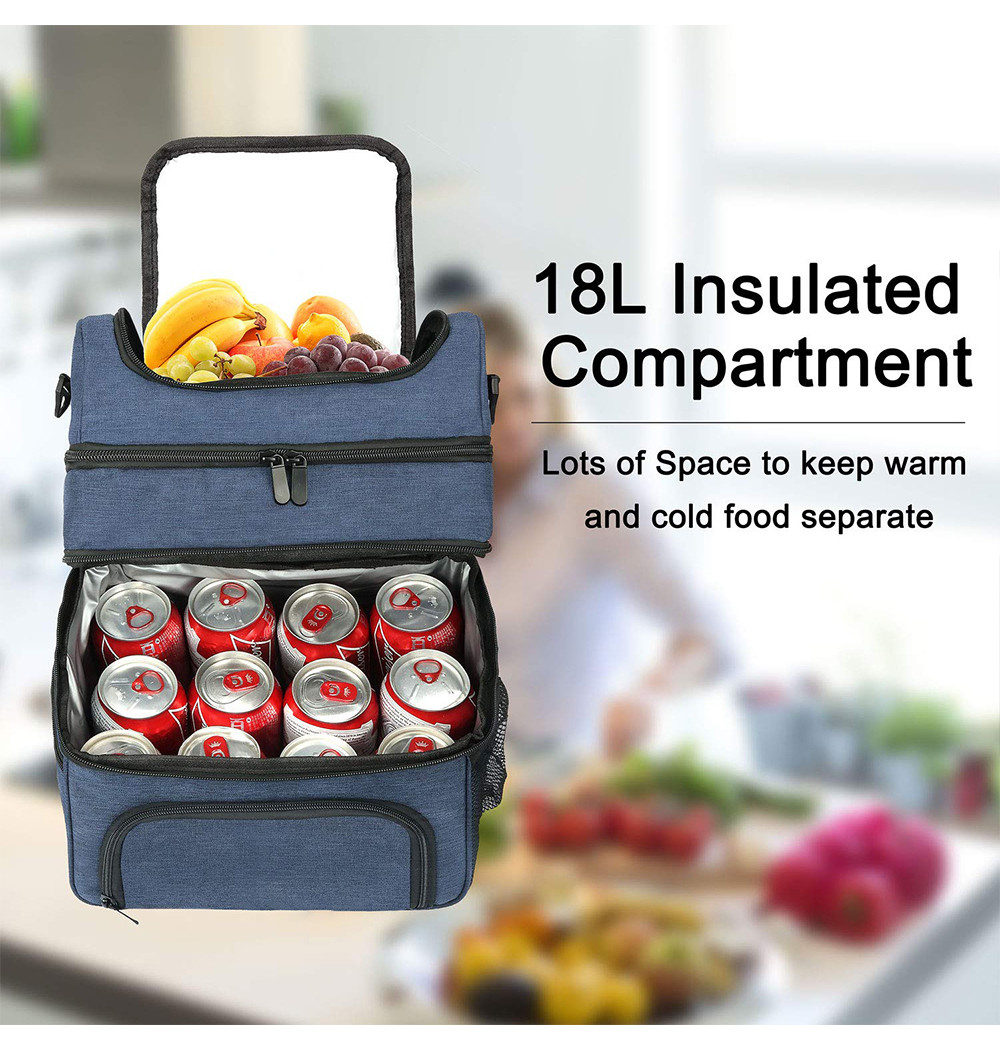 Leakproof Cooler Tote Bag Organizer with Adjustable Shoulder Strap for Adults