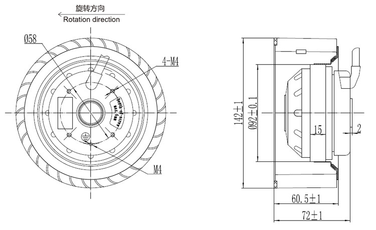 300 Cfm Forward Curved Centrifugal Blower Fan, 5 Inch Centrifugal Exhaust Fan