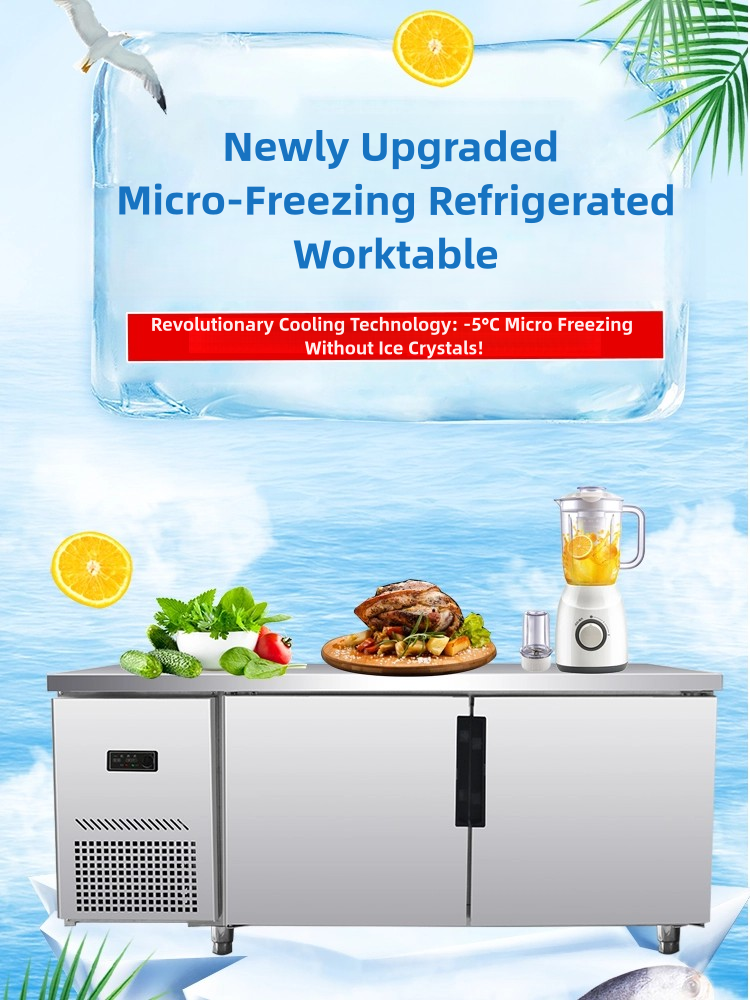 Non-Freezing Micro-Freezing Refrigerated Worktable for Voltage/Frequency or customized