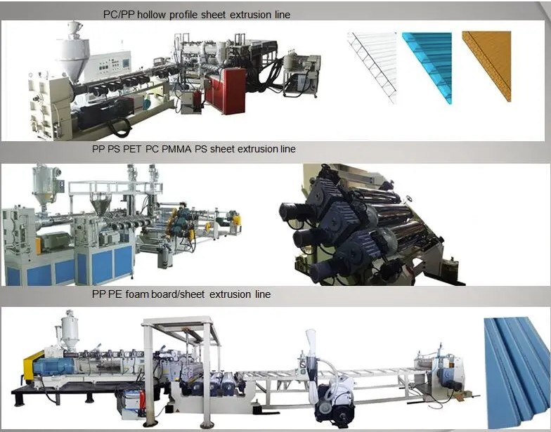 PP PE ABS PS Vacuum Forming Sheet Plate Extrusion Line With High Precision