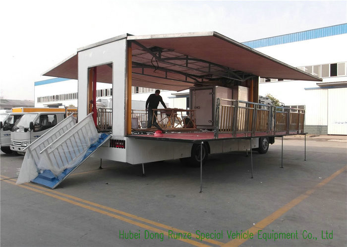 Moving LED Display Advertising Truck With Stage Lifting System For Outdoor Showing