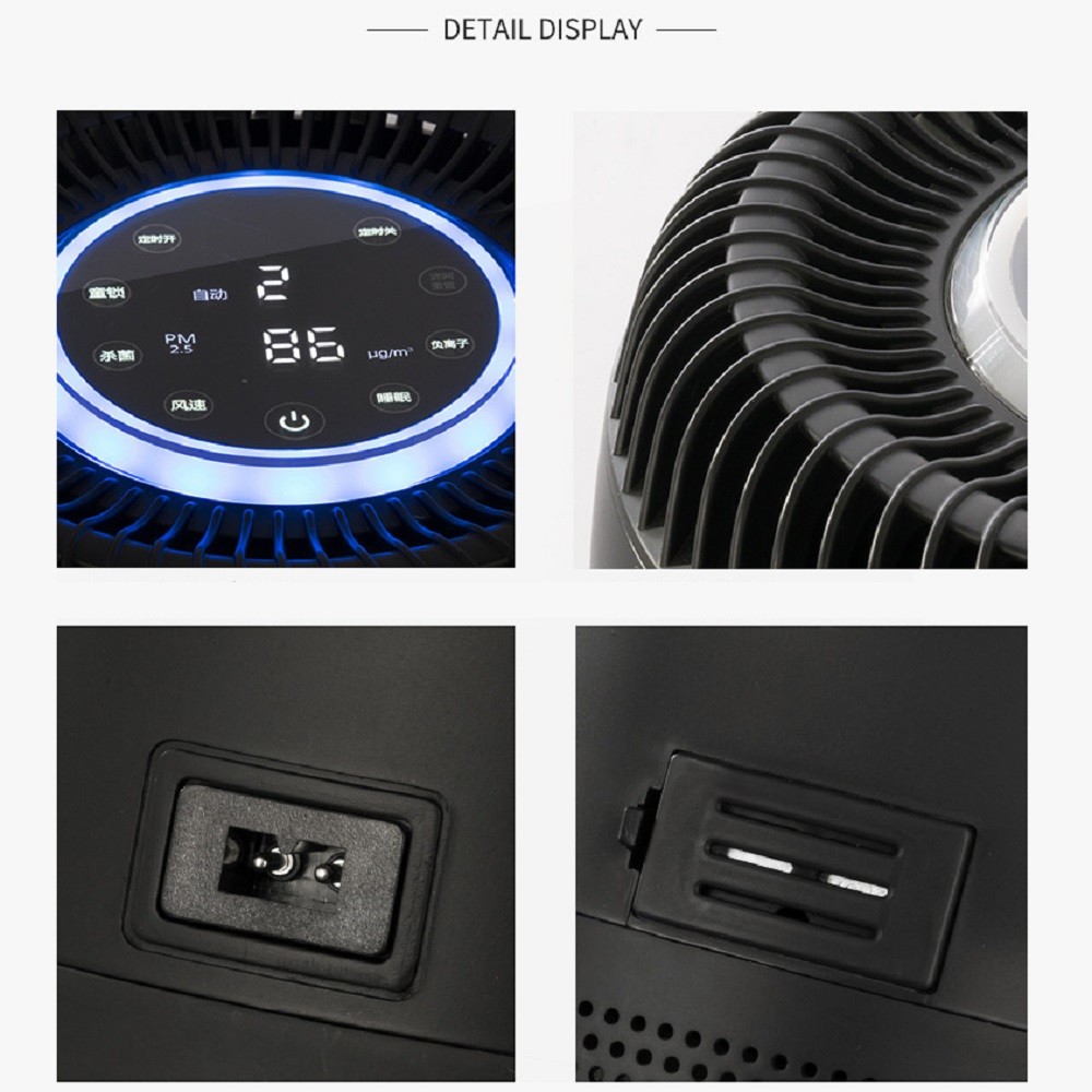 TEMP Display 200m3/H 18W Hepa Dust Filter Purifier