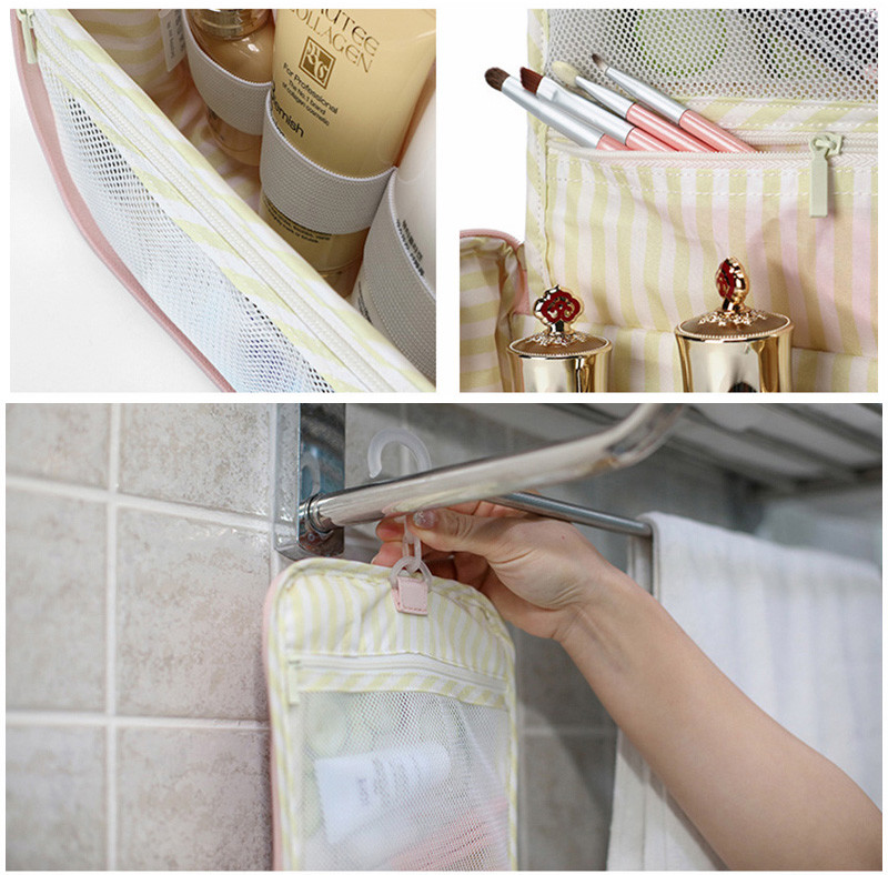 Luxury Stain Pouch Gift Bag Custom Beauty Travel Hanging Bag Large Capacity
