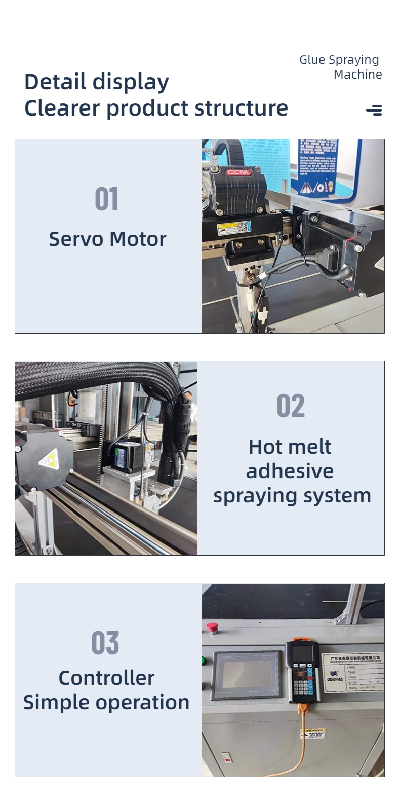 800*600mm Glue Range Size Hot Melt Adhesive Spraying Machine for Box Folding and Gluing