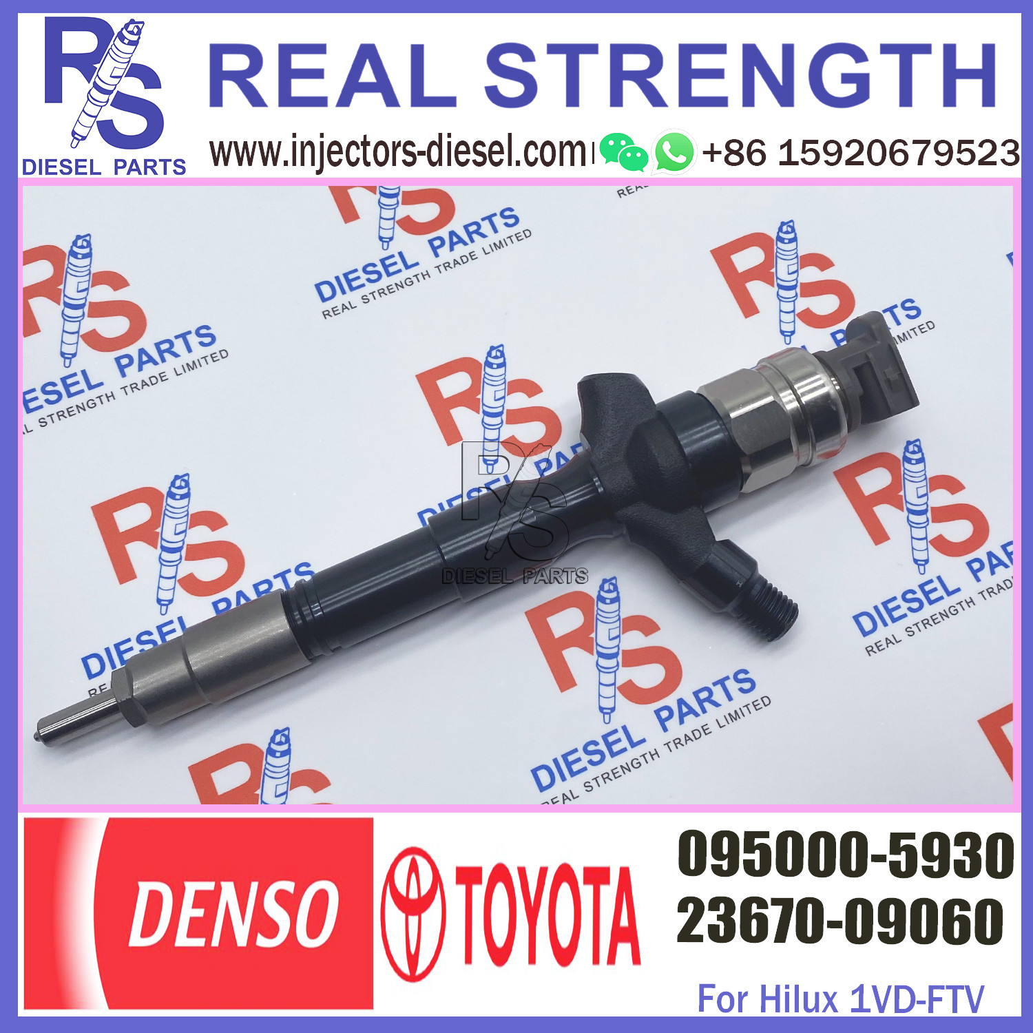 Common rail fuel injector 23670-09360 095000-874# 095000-593# 095000-738# 095000-7380 095000-5930 for 2.5 2KD more