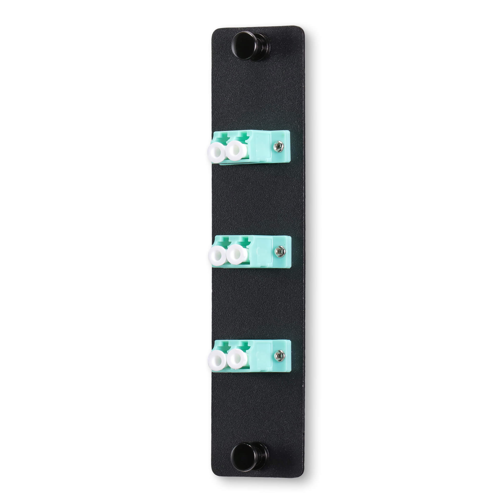 Duplex Multimode Fiber Optic Adapter Panel LC 6 Fiber 3 Position