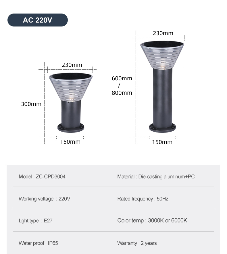 LED2835 Outdoor Garden Solar Light 3500K Warm White Optically Controlled
