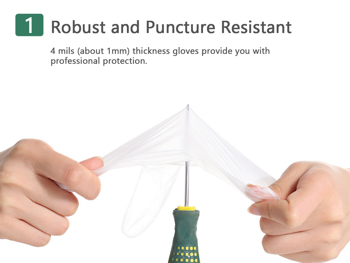 Surgical Gloves, Medical Examination Latex Gloves| 5 Mil Thick, Powder-Free, Sterile, Heavy Duty Exam Gloves