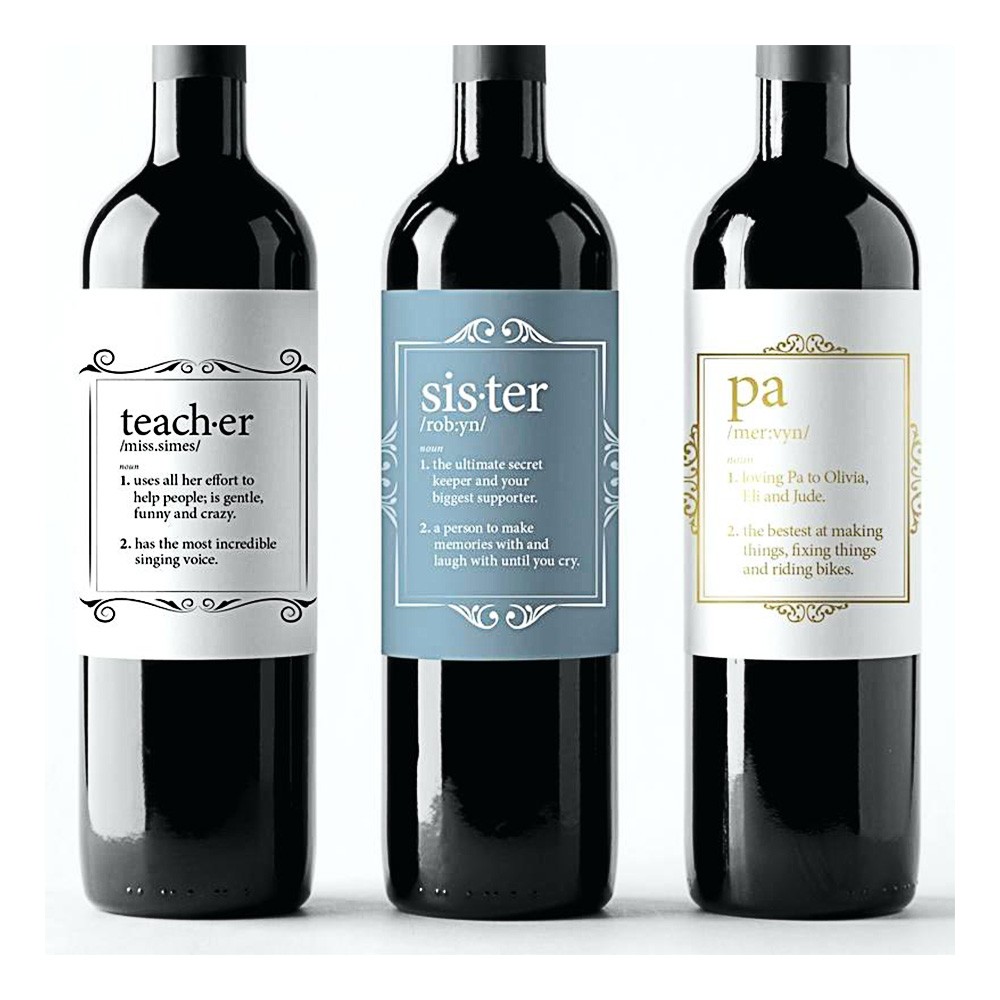 Vinyl Matt Paper Food And Beverage Labels Wine Private Label