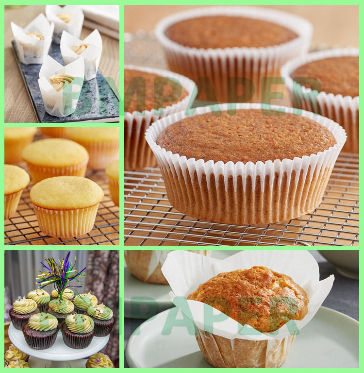 30gsm Food Safe White Cupcake Baking Liners Paper For Cookies Nonstick