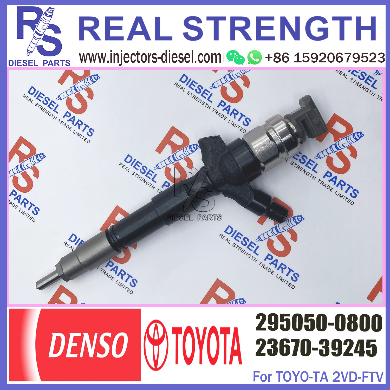 2KD-FTV Toyota Hilux Fuel Injectors 23670-09380 295050-0813 295050-0540 295050-0800