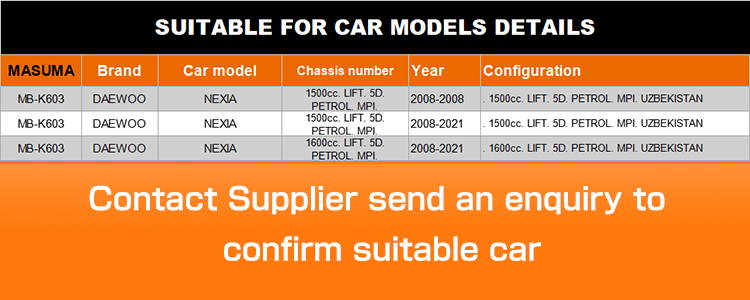 Yes MASUMA NO. MB-K603 4x4 Steering Ball Joint for DAEWOO NEXIA 1500cc. MPI. UZBEKISTAN