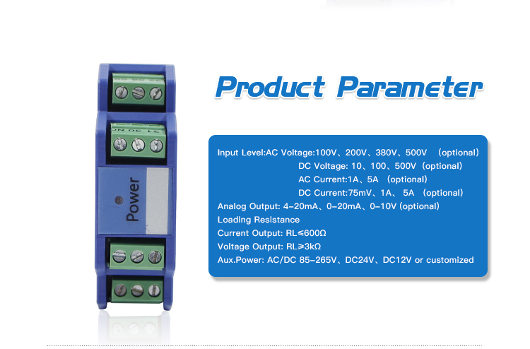 China Professional Manufacture Frequency Voltage Current Transducer