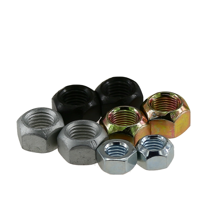 Imperial Measurement System Grade4 Grade6 Yellow Zinc Plated M4 M6 M8 Steel Metal Hex Locking Nuts for Strong Fastening