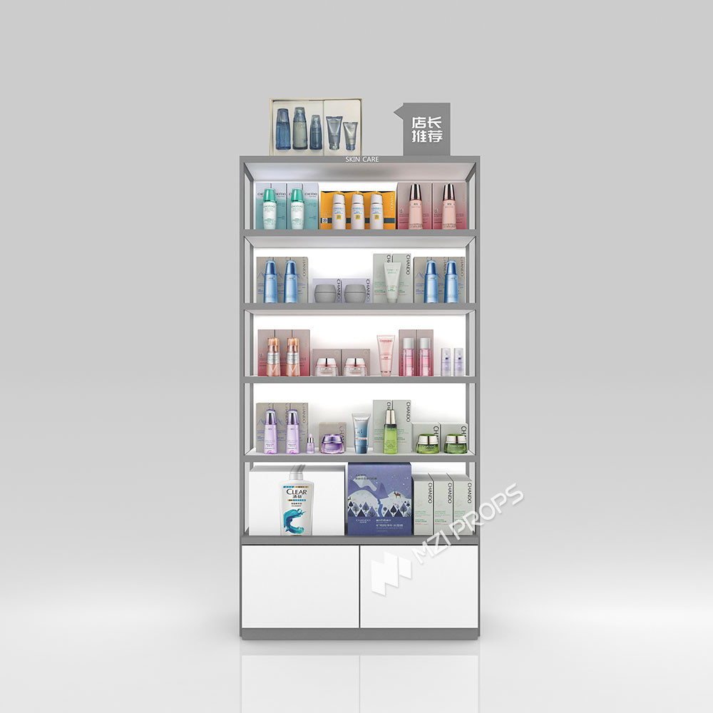 YXiS-X1 40mm Soft Film Light Box Skincare Display Cabinet With Adjustable Shelves