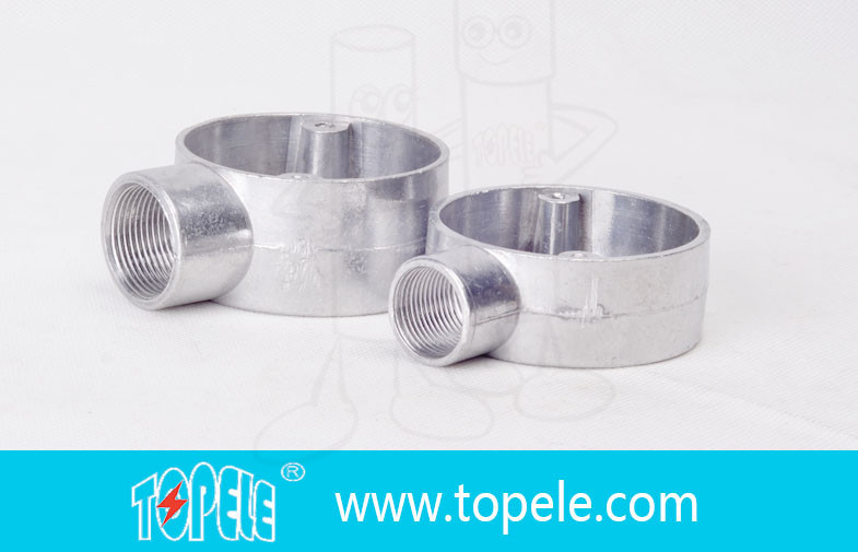TOPELE 25mm / 32mm BS Electrical Conduit Galvanized Aluminum Circular Junction Box For Conduit Fittings