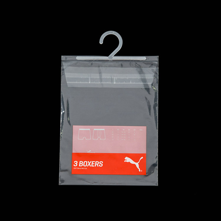 Biodegradable Clear Garment Poly Packaging Bag With Hook