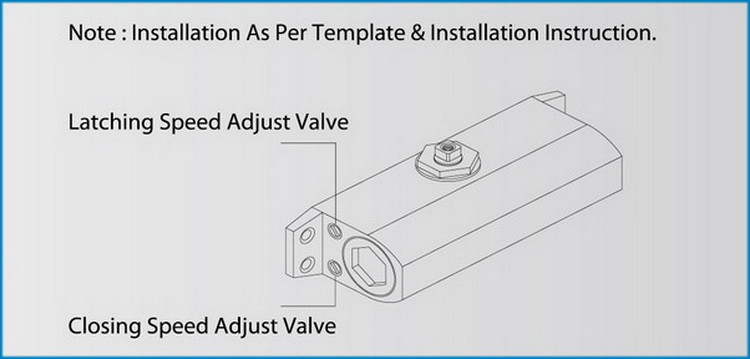 Exterior Automatic Hydraulic Door Closer D303 Small Size CCC Certified Fire Rated