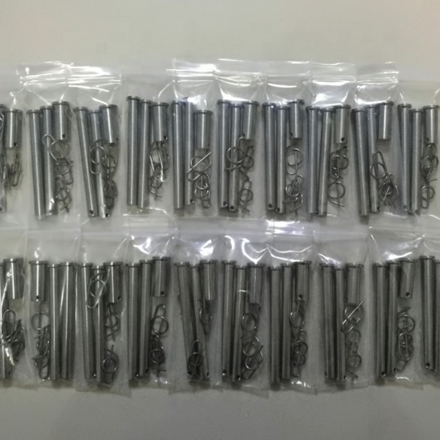 DIN Standard GR5 Grade Titanium Pin Kit for Jacobs Ladder 3/8 x 3.71 and 1/2 x 1.3 Clips included