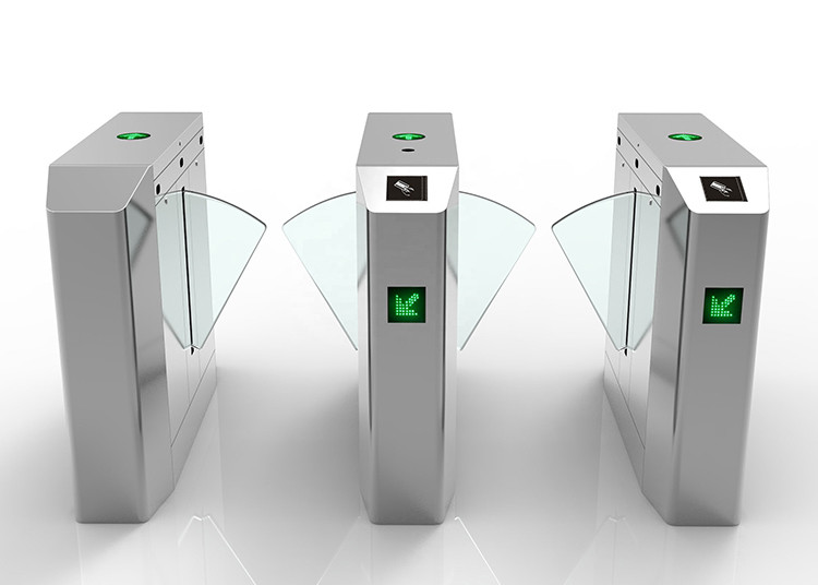 0.2s 40persons/min RS485 Bi Directional Flap Turnstile