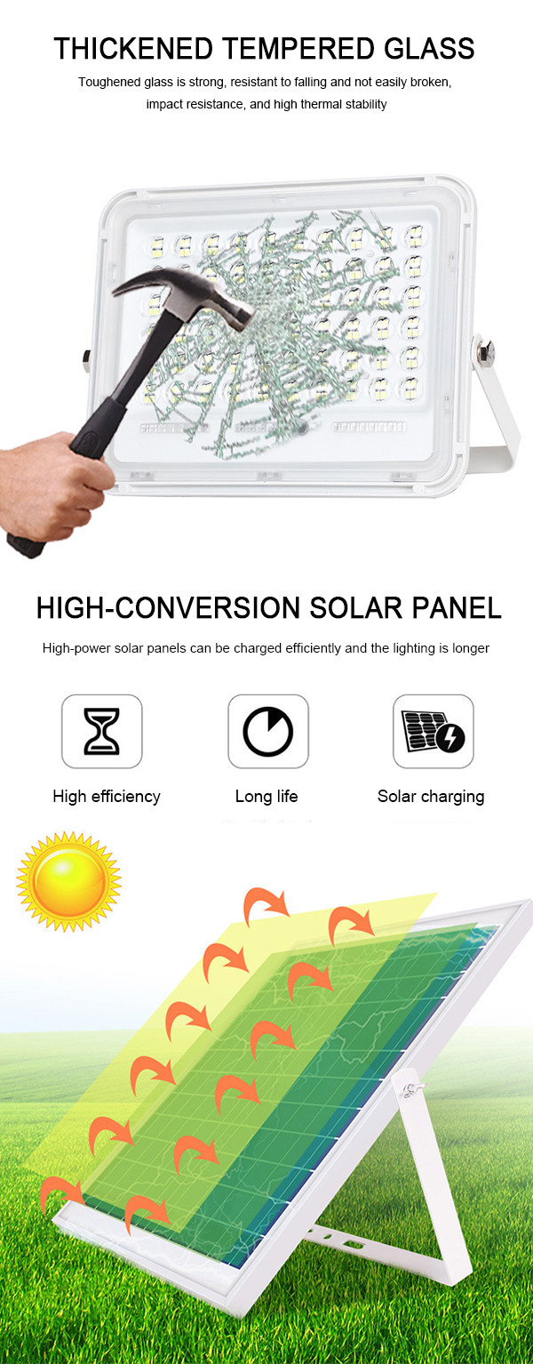 300W 400W LED Outdoor Flood Light Multi Functional Battery Powered Flood Light 6000K