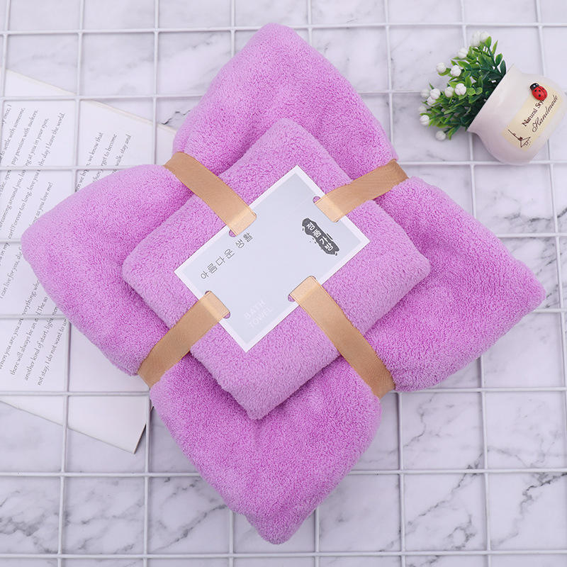 300 GSM Coral Fleece Face Bath Towel Set for Home Hotel Spa from OEM Manufacturers