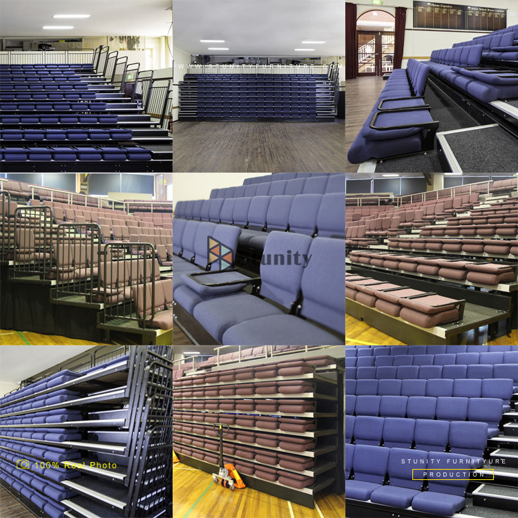 Comfortable Small Floor Space Automatic Retractable Bleacher System