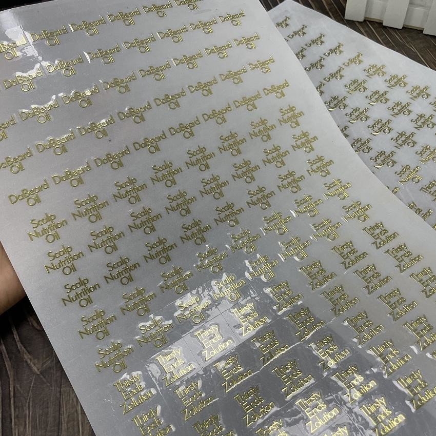 New Trend Embossed Sticker Matte Black Embossed Sticker Labels for Candle Perfume