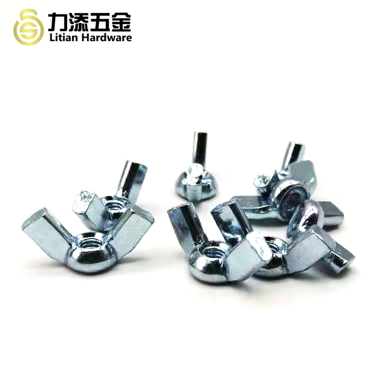 Zinc Plated Metal Wing Nut , Large Eared Wing Nuts M2.5 M3 M4 M5 M6 M8 M10 M12